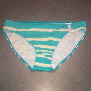 Lauren Ralph Lauren Turquoise&Cream Bikini Bottoms